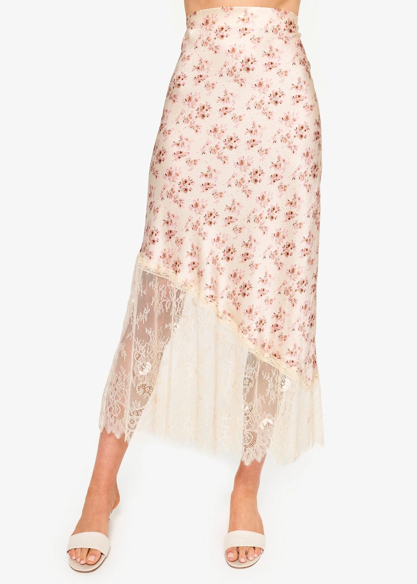 CAMI NYC | Jupe en soie martelée ''Florian'' - Imprimé floral Dutch Fields