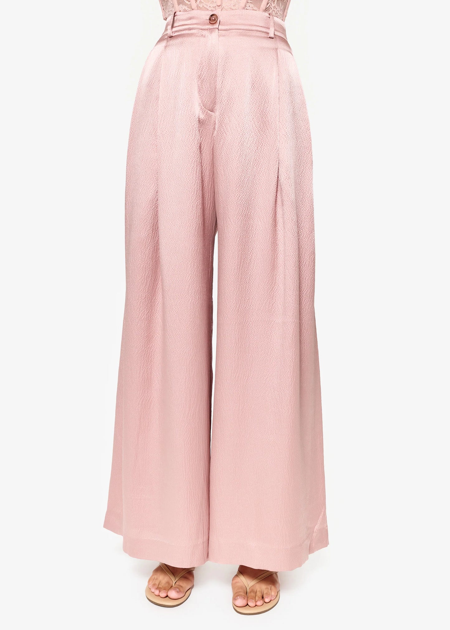 CAMI NYC | Pantalon en soie "Fabian" - rose