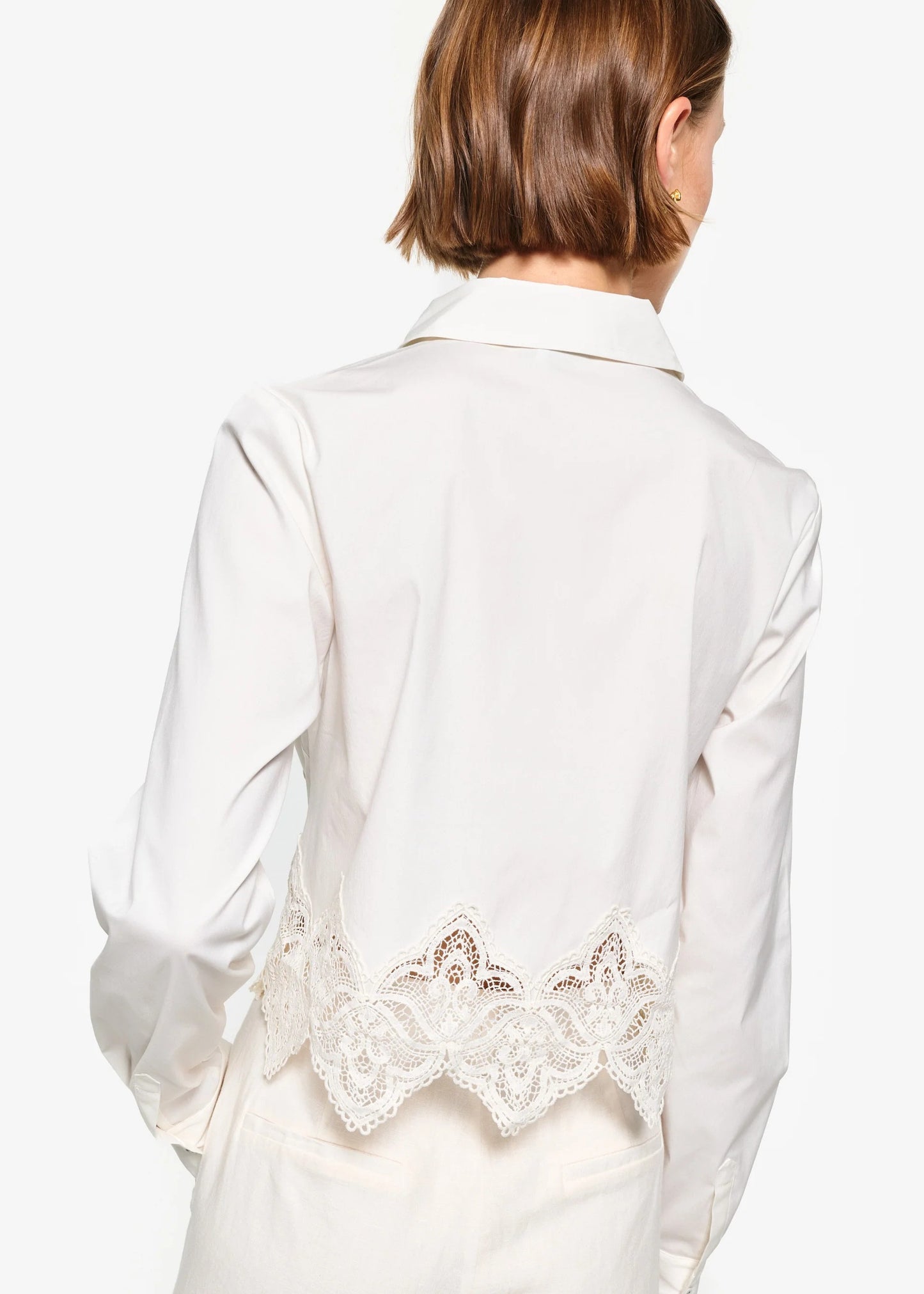 CAMI NYC | Blouse courte en popeline de coton ''Cielo'' - Macadamia