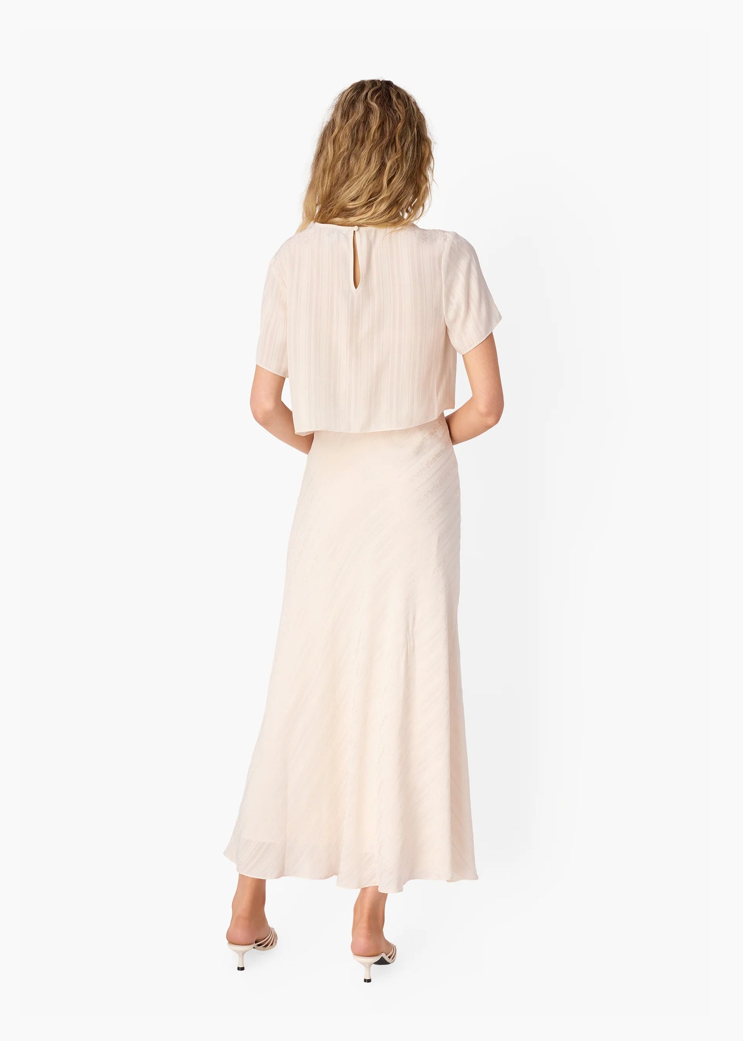 CAMI NYC | Haut court en soie "Josey"- Champagne