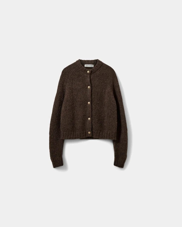 SOFIE SCHNOOR |Cardigan "Selmasw"- Marron foncé
