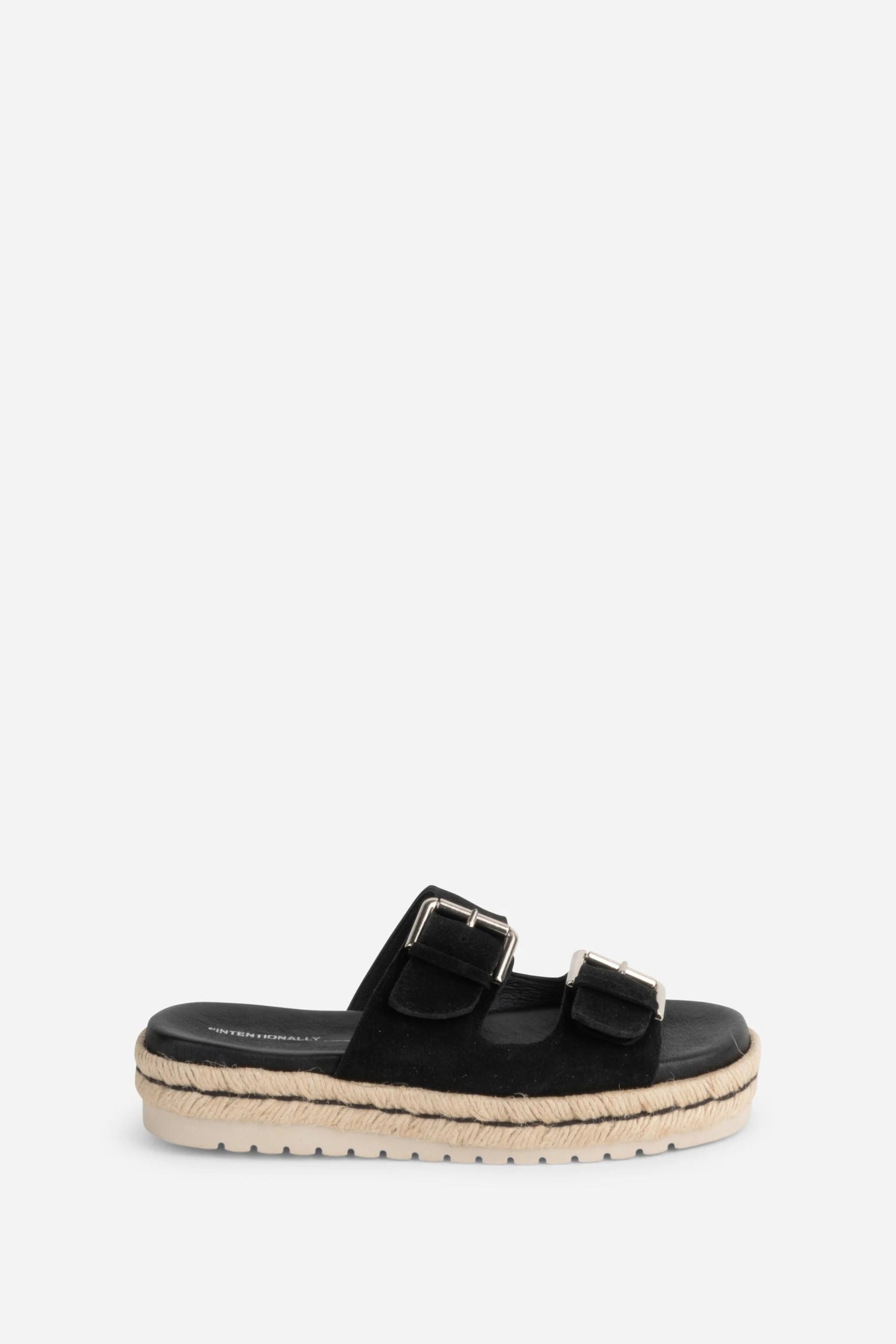"INTENTIONALLY | Sandales "SIMMER" en daim - Noir