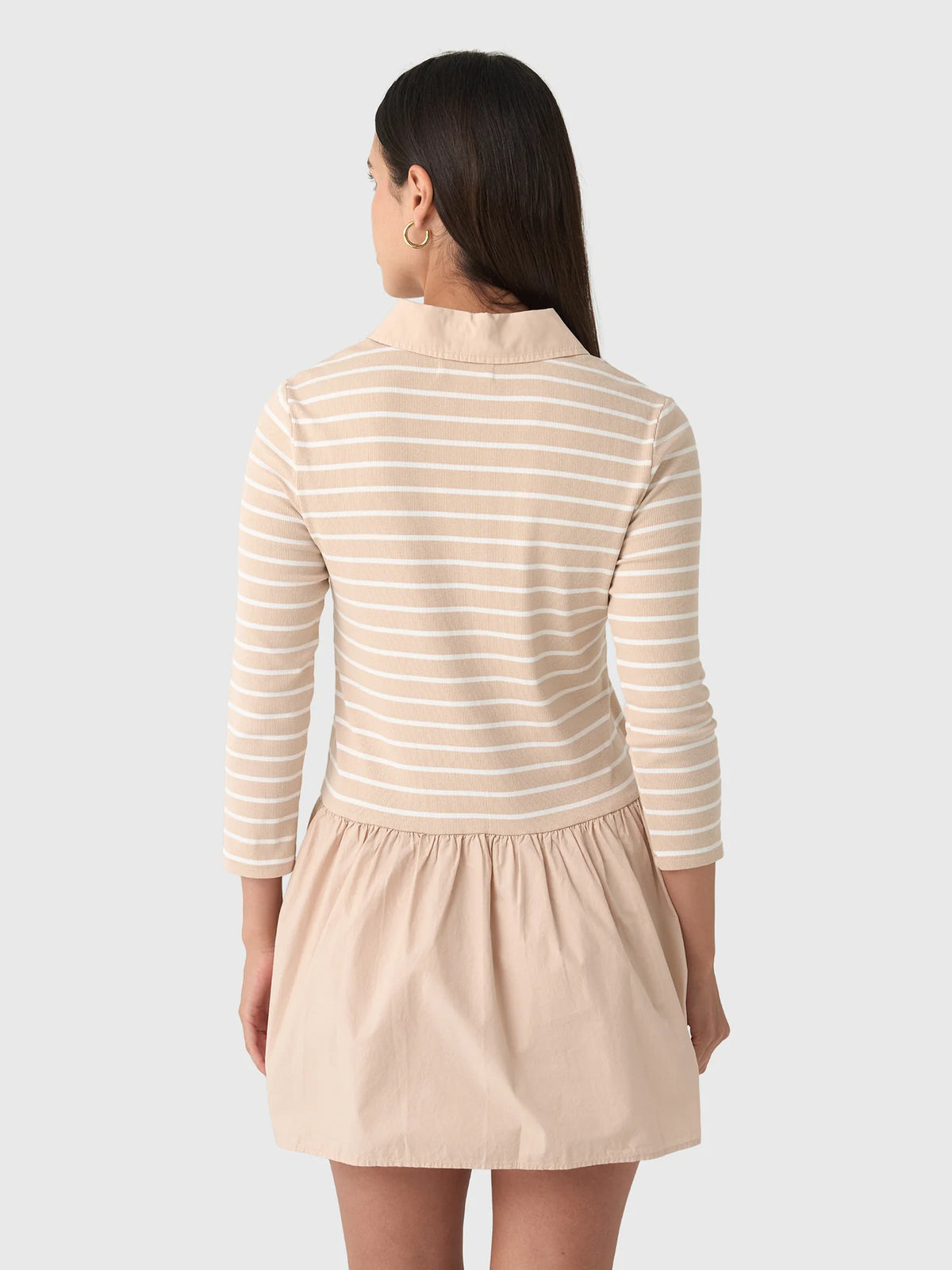 Velvet | The ''Sinead'' dress ribbed cotton - Sesame