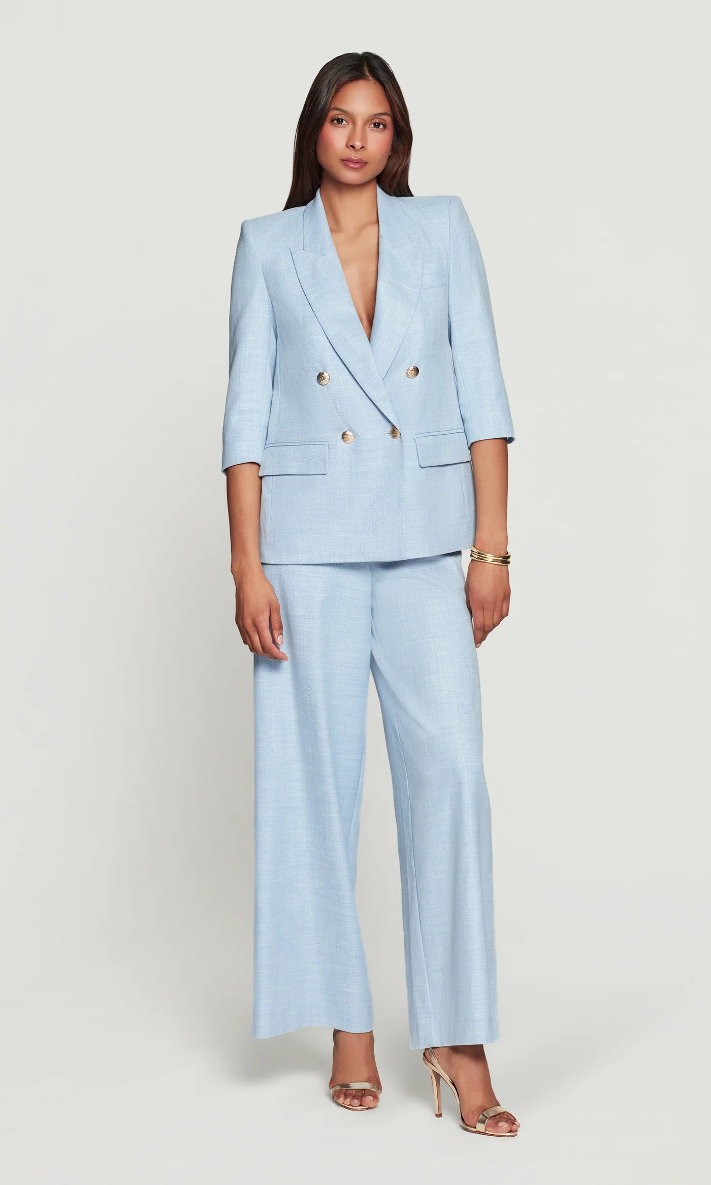 Generation Love | Le blazer en chambray ''Maren'' - Bleu clair