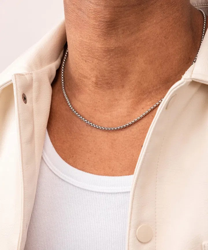 Pig & Hen | Collier boxchain - Argent