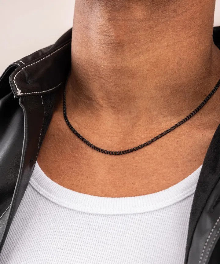 Pig & Hen | Collier en chaîne "Curb" - Noir