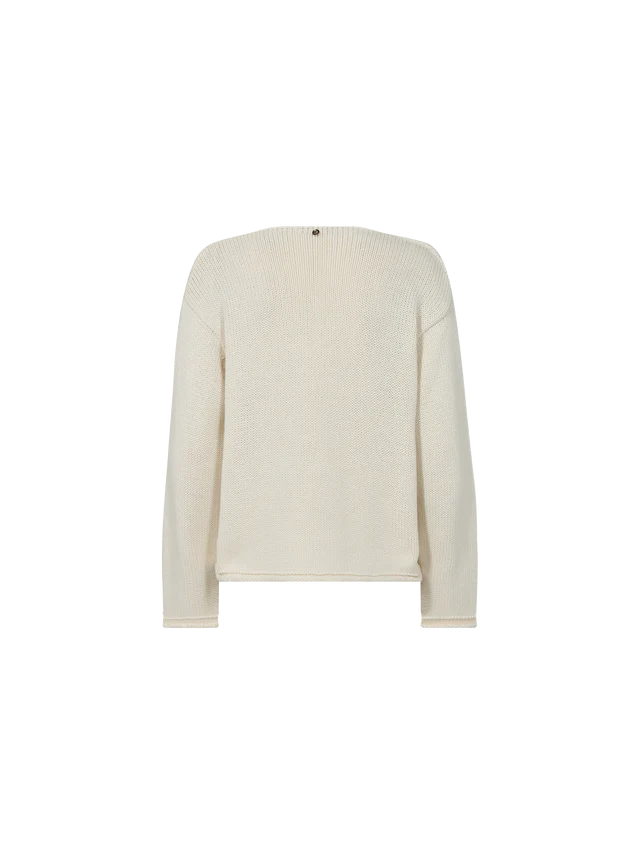 MOS MOSH | Pull col V "BINE" - Crème