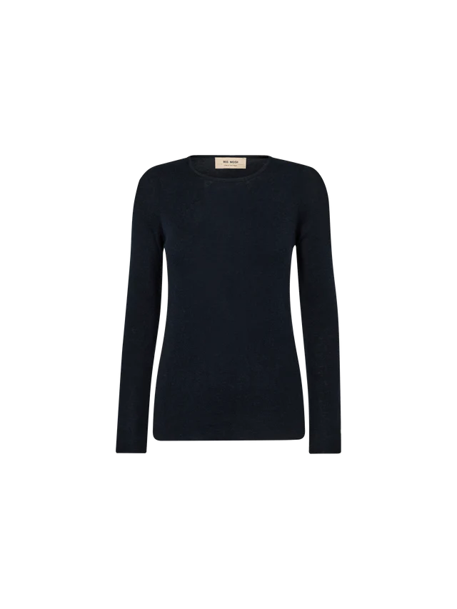 MOS MOSH | Tee Shirt en maille "BOUCH" - Marine
