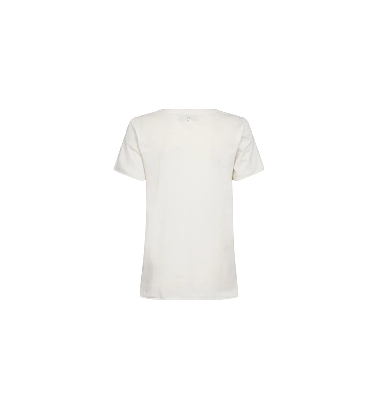 MOS MOSH | T-shirt à col rond "ROMI GETHI"- Ecru