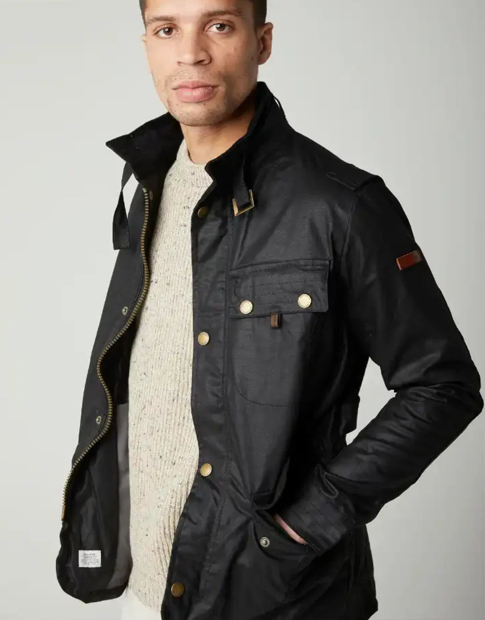 Peregrine | La veste cirée Bexley - Noir