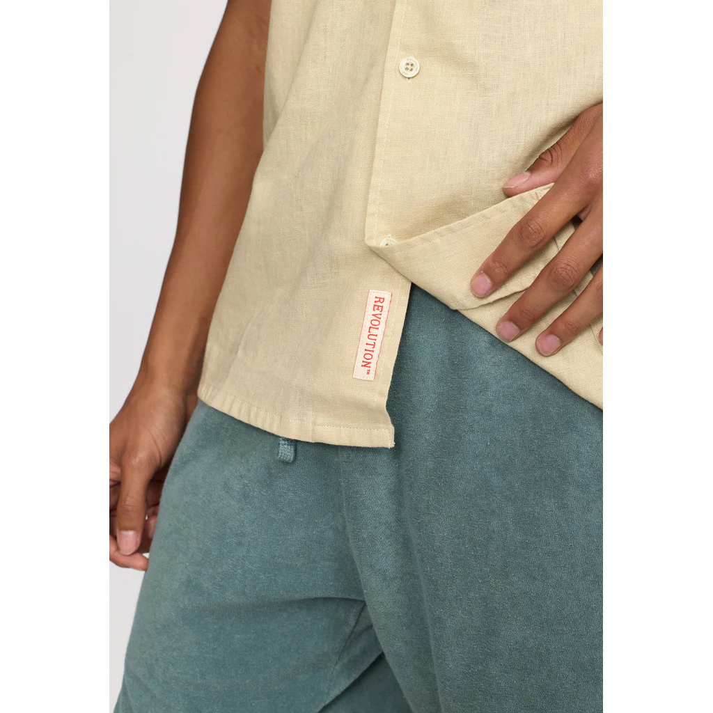 Revolution | Chemise cubaine en lin et coton - blanc cassé