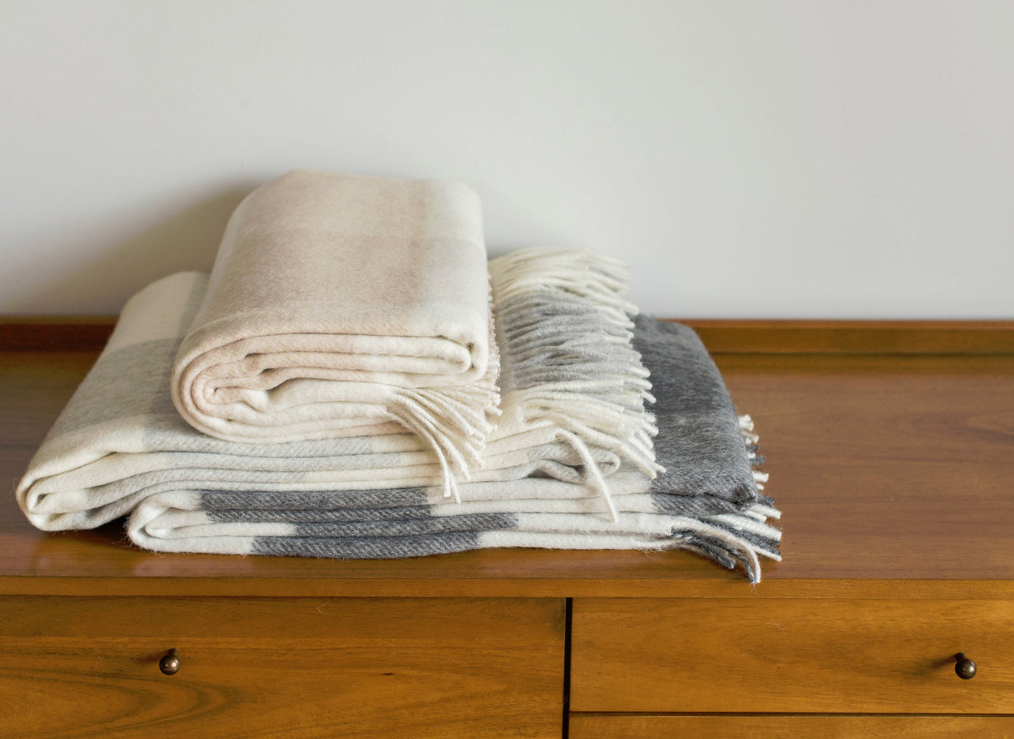 Linen Way | Couverture "St Louis" Alpaga - Ivoire fumée