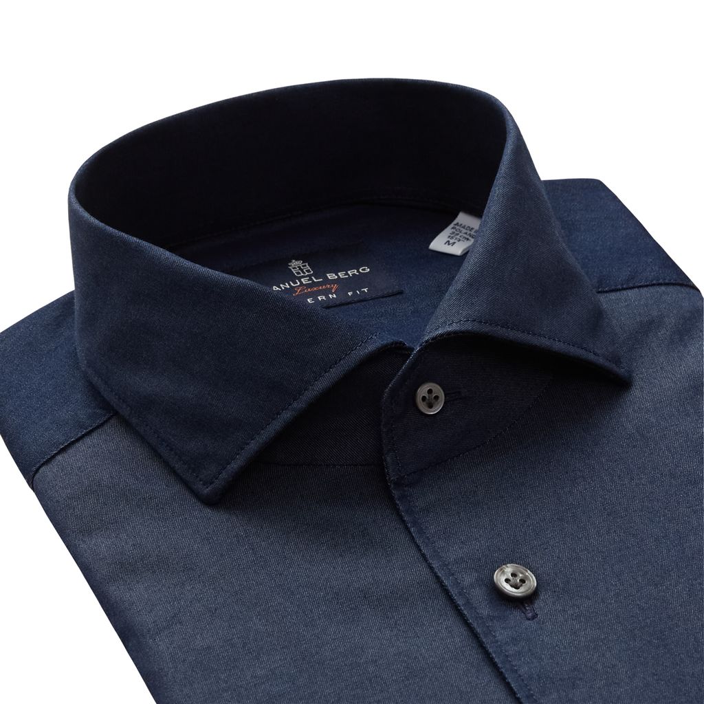 Emanuel Berg | La chemise en denim ''Fontelina'' - Marine foncé