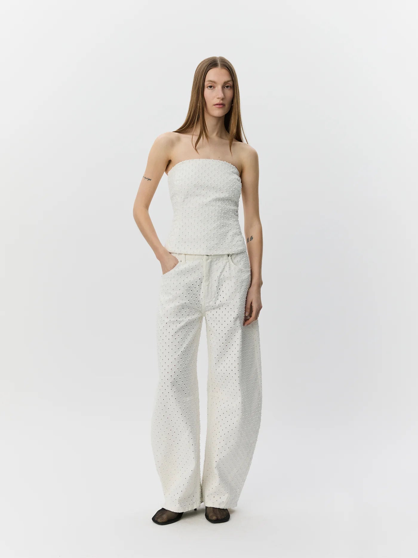 SOFIE SCHNOOR | Jeans à coupe évasée "TOMIRSW" - Blanc