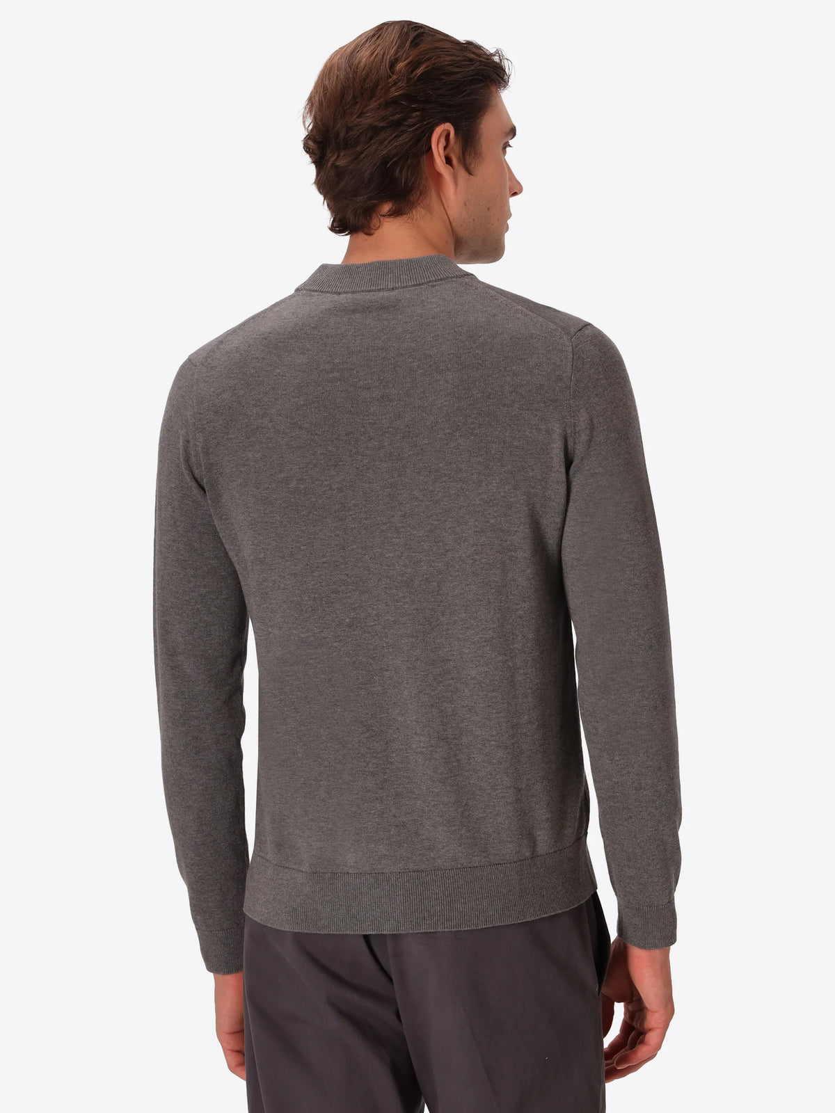 Distretto 12 | Pull à col montant en mélange de coton technique | Gris