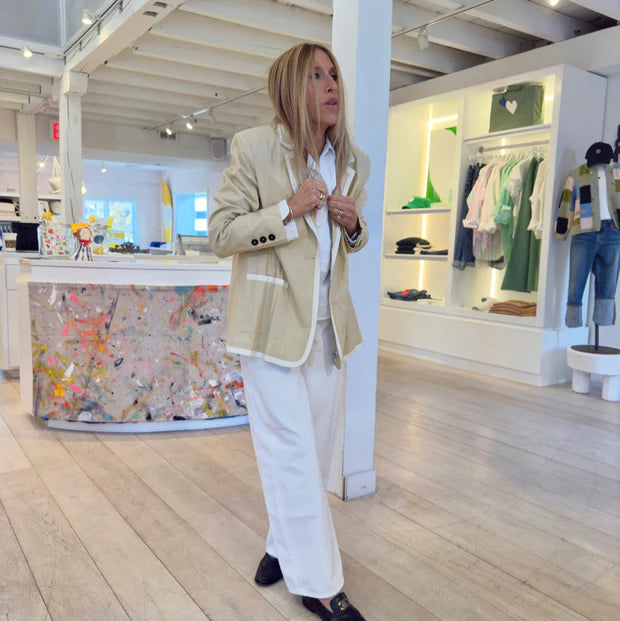 KERRI ROSENTHAL | Blazer "WORKDAY LE SUNSHINE" - Sable/Blanc