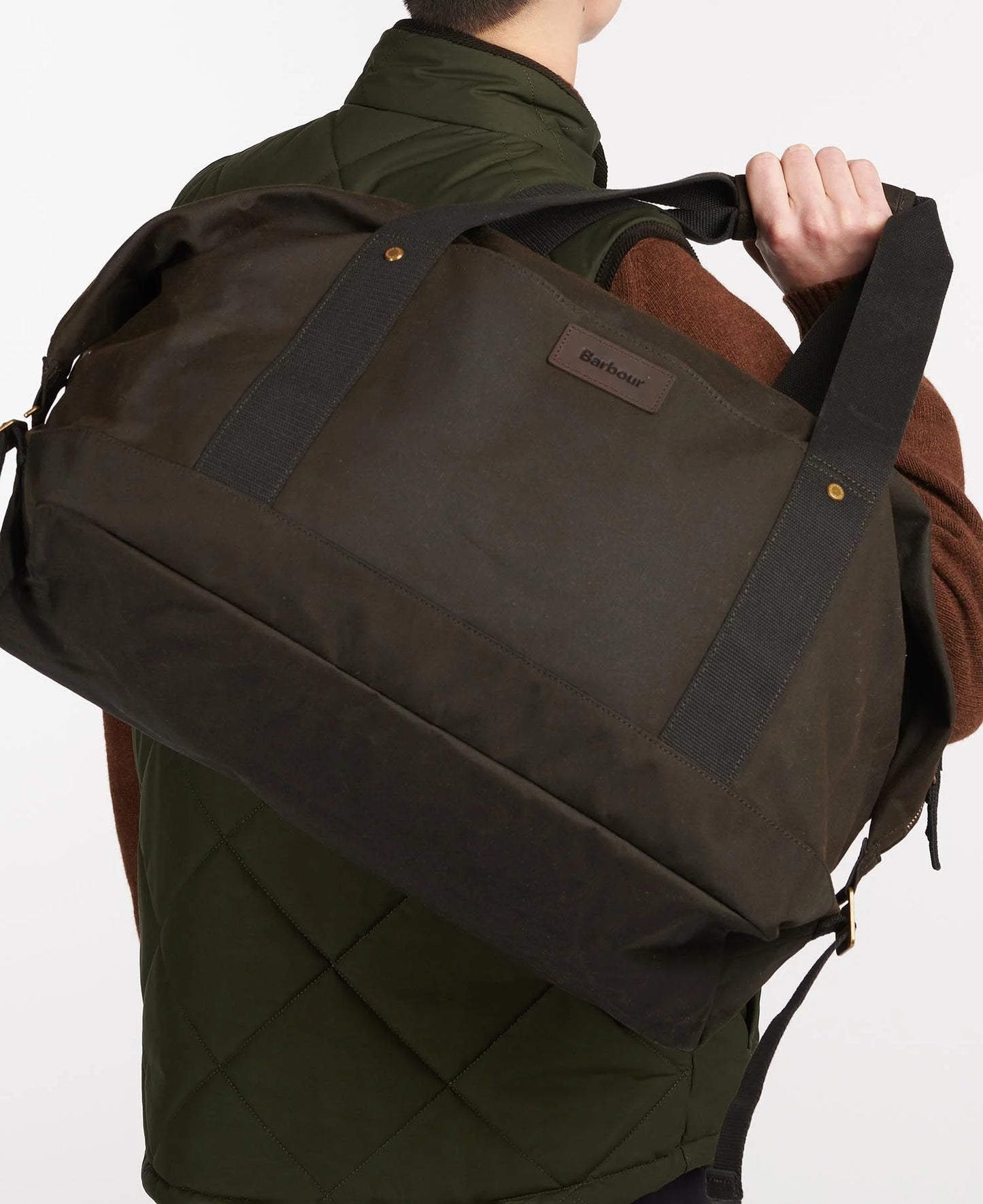 Barbour | Le sac de voyage ciré ''Wax Holdall'' - Kaki