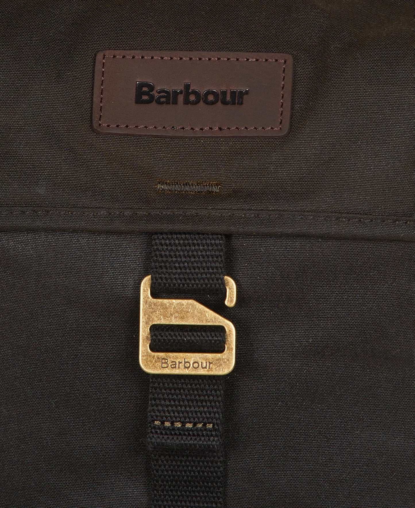 Barbour - ''Holdall'' bag in waxed cotton with leather trim - Olive