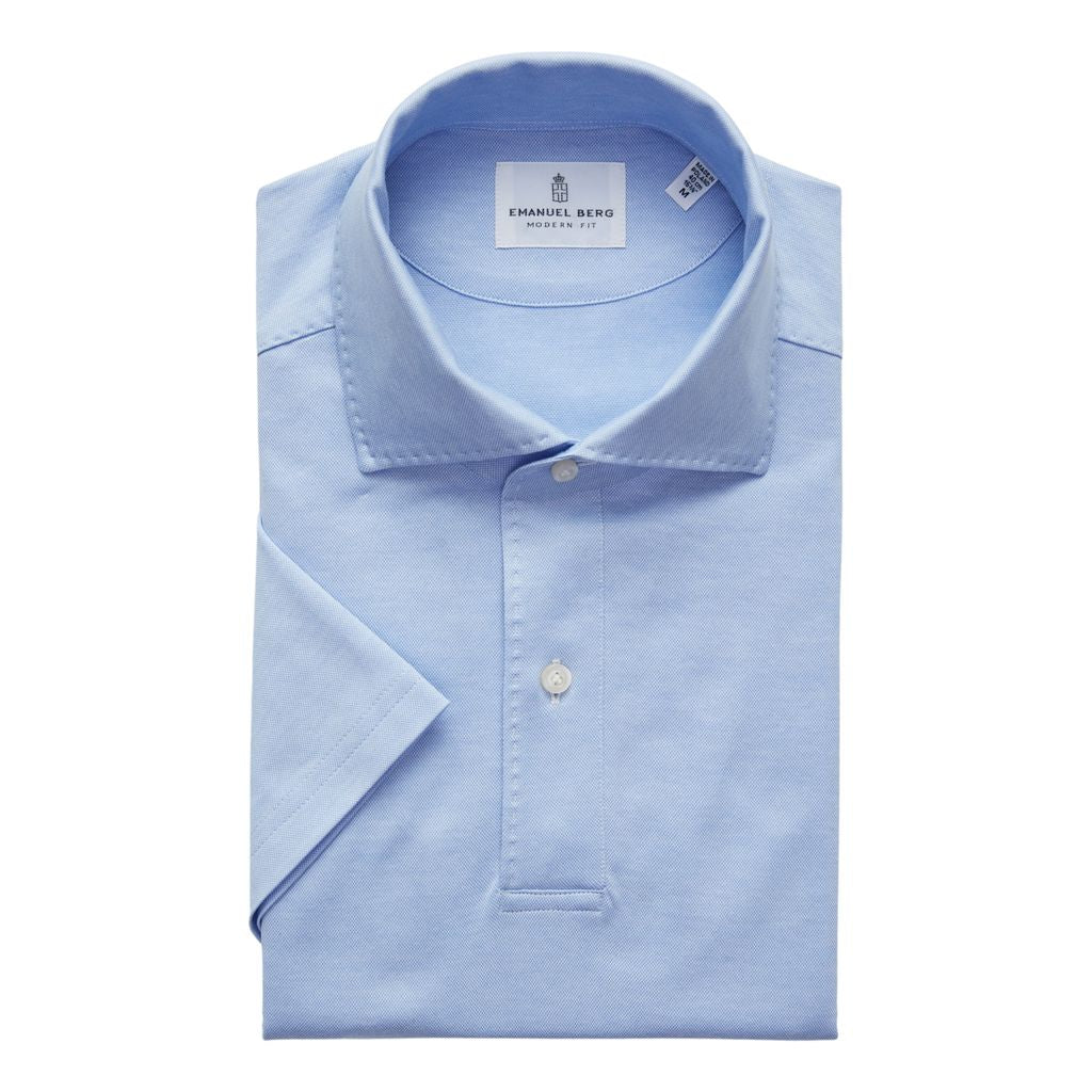 Emanuel Berg | Polo ''Pablo'' en jersey - Bleu clair