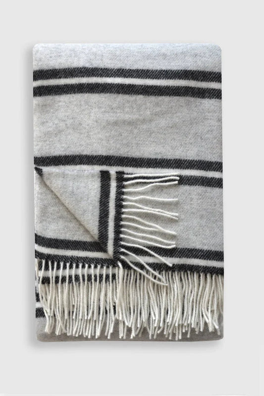 Linen Way | Couverture Uxbridge en laine - Gris