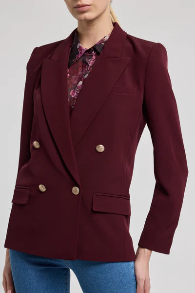 Generation Love | Blazer en crêpe ''Maverick'' - Bordeaux