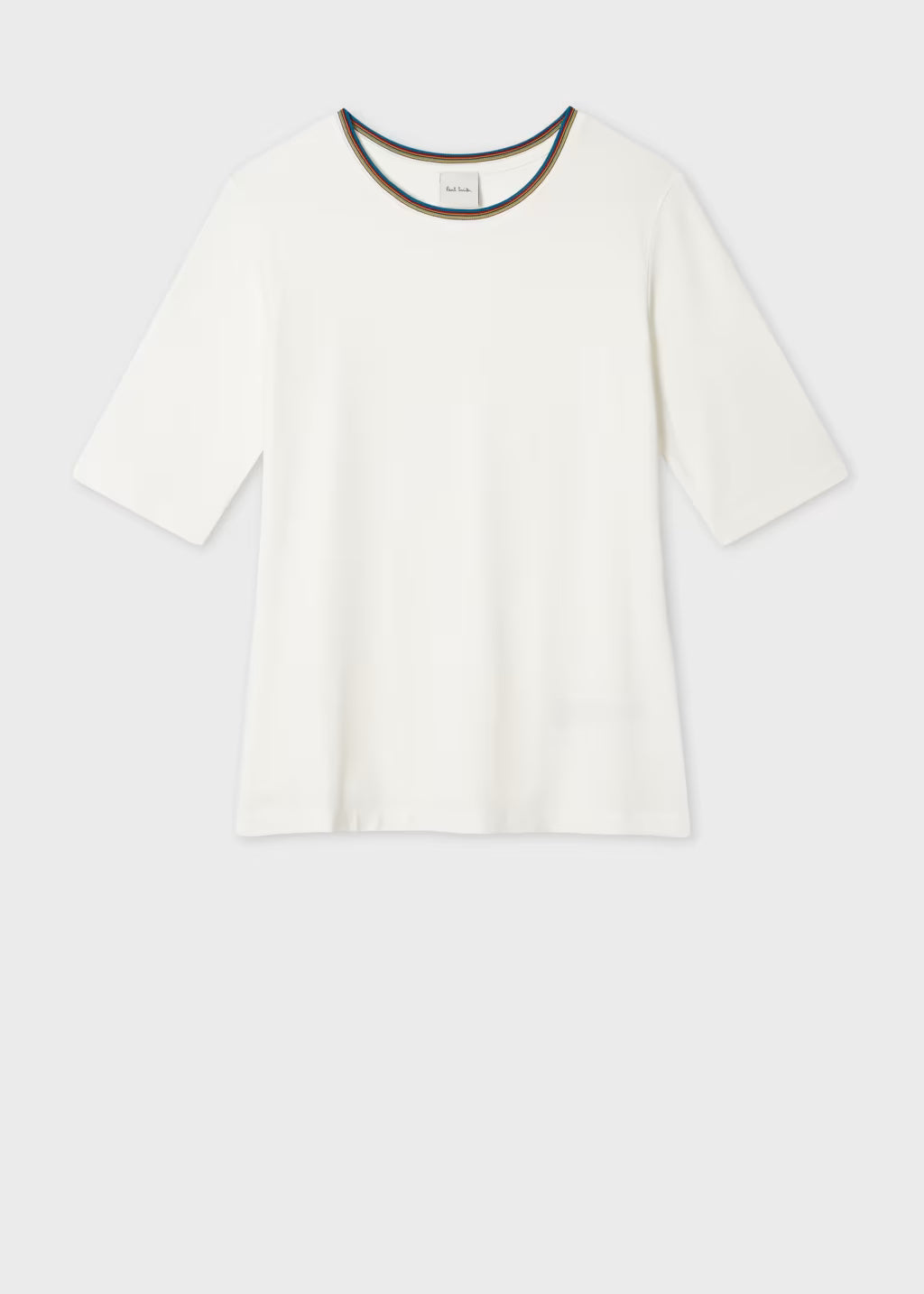 Paul smith | T-shirt en viscose avec bordure « Signature Stripe » - Ivoire