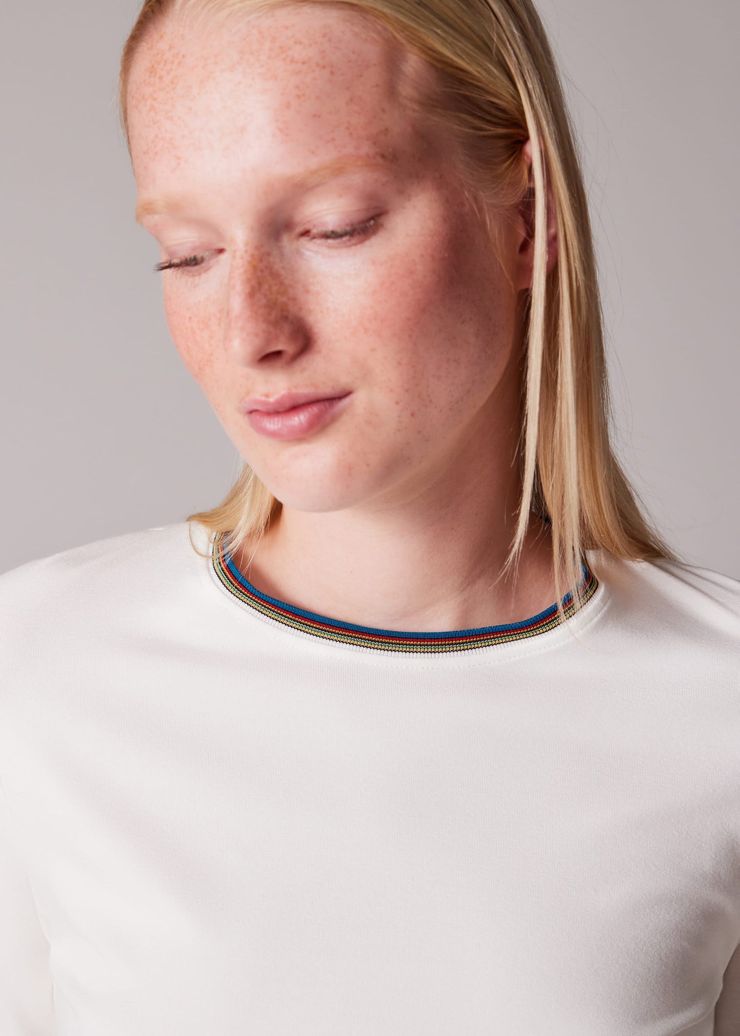 Paul smith | T-shirt en viscose avec bordure « Signature Stripe » - Ivoire