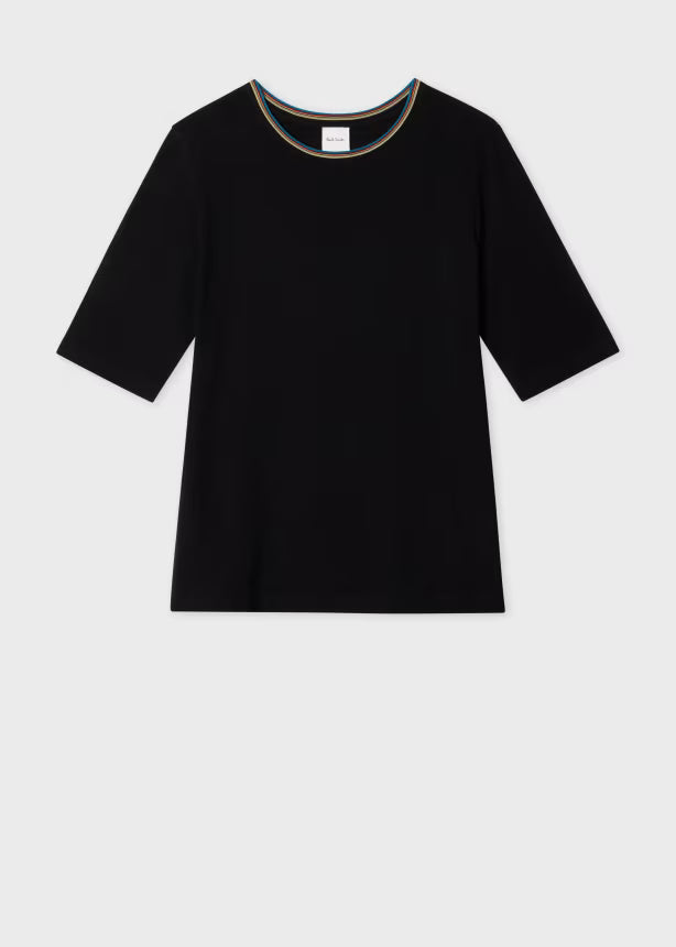 Paul smith | T-shirt en viscose avec bordure « Signature Stripe » - Noir
