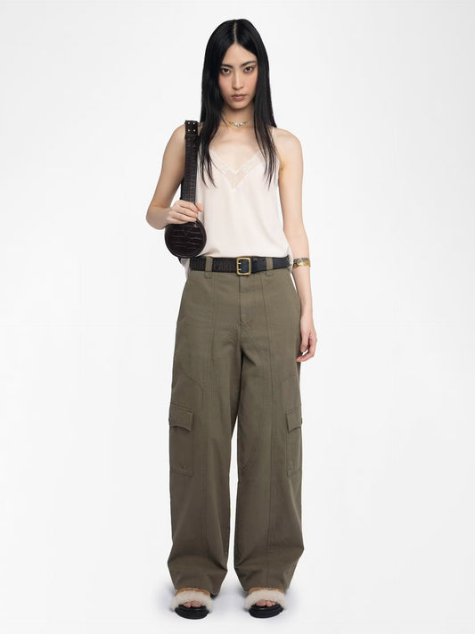 Zadig & Voltaire | Pantalon cargo à jambes larges "Pinto" - Vert