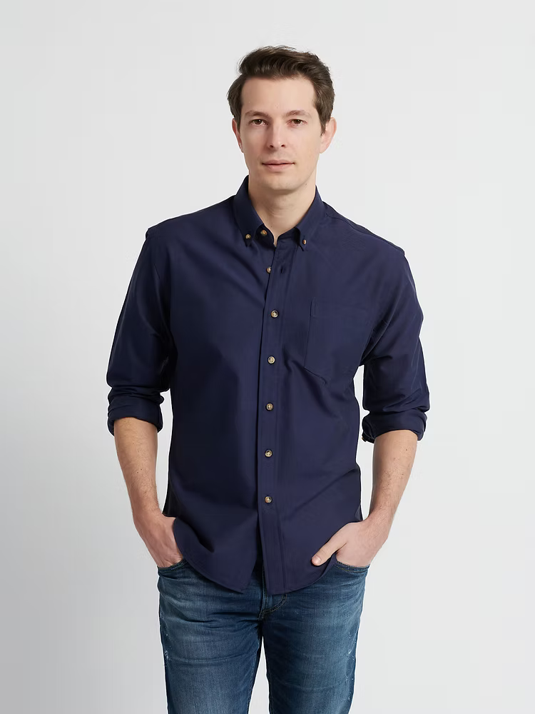 Kovalum | Chemise boutonnée Oxford - Bleu marine foncé