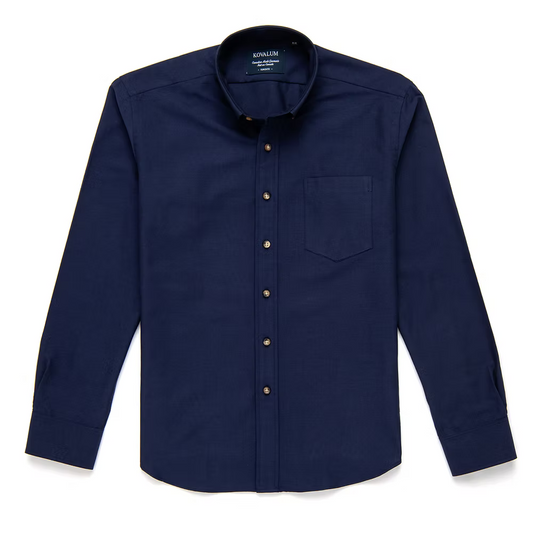 Kovalum | Chemise boutonnée Oxford - Bleu marine foncé