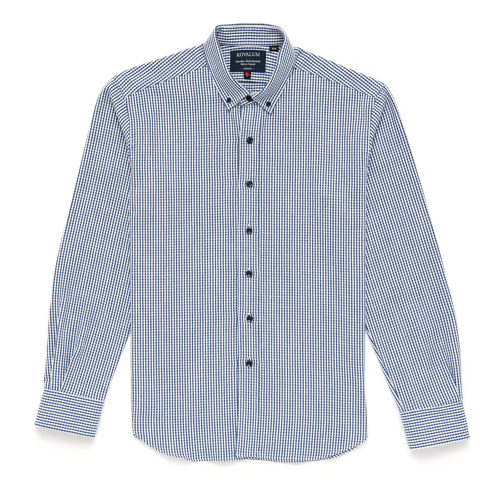 Kovalum | Chemise boutonnée classique - Bleu/Blanc