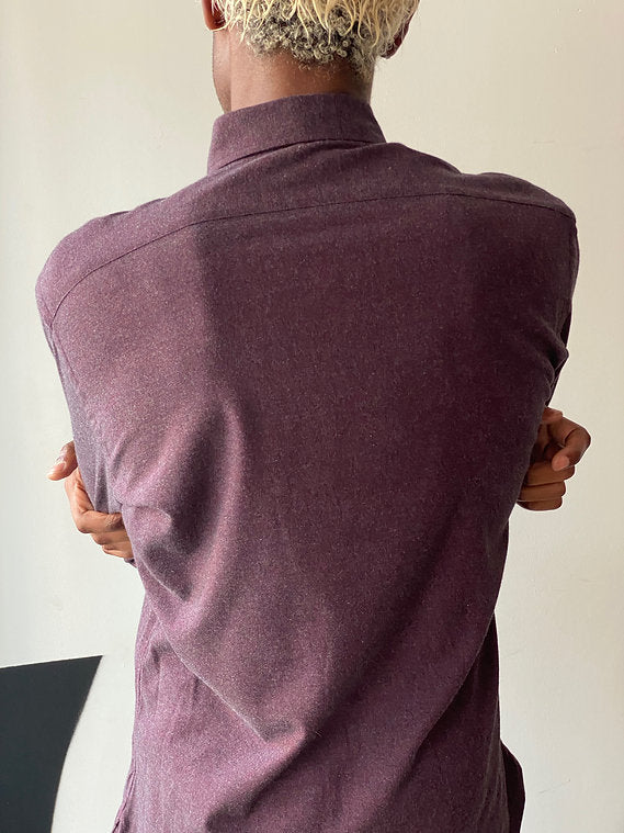 KOVALUM | Chemise en coton et cashemire - Bourgogne