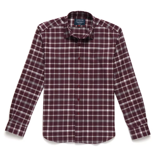 Kovalum | Chemise Mainstay à Carreaux - Bordeaux et Blancs