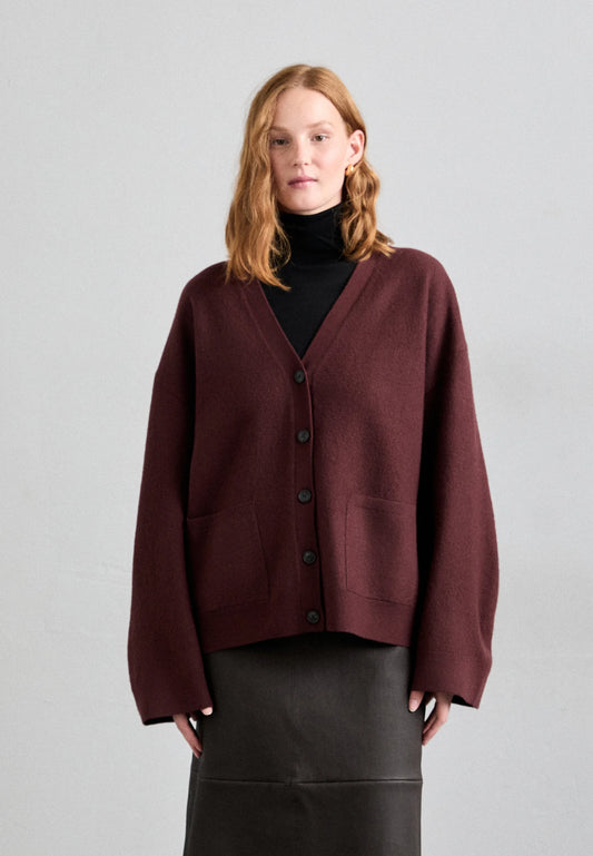 Tiger of Sweden | Le cardigan ''Silvyiya'' en maille coupe ample - Bordeaux