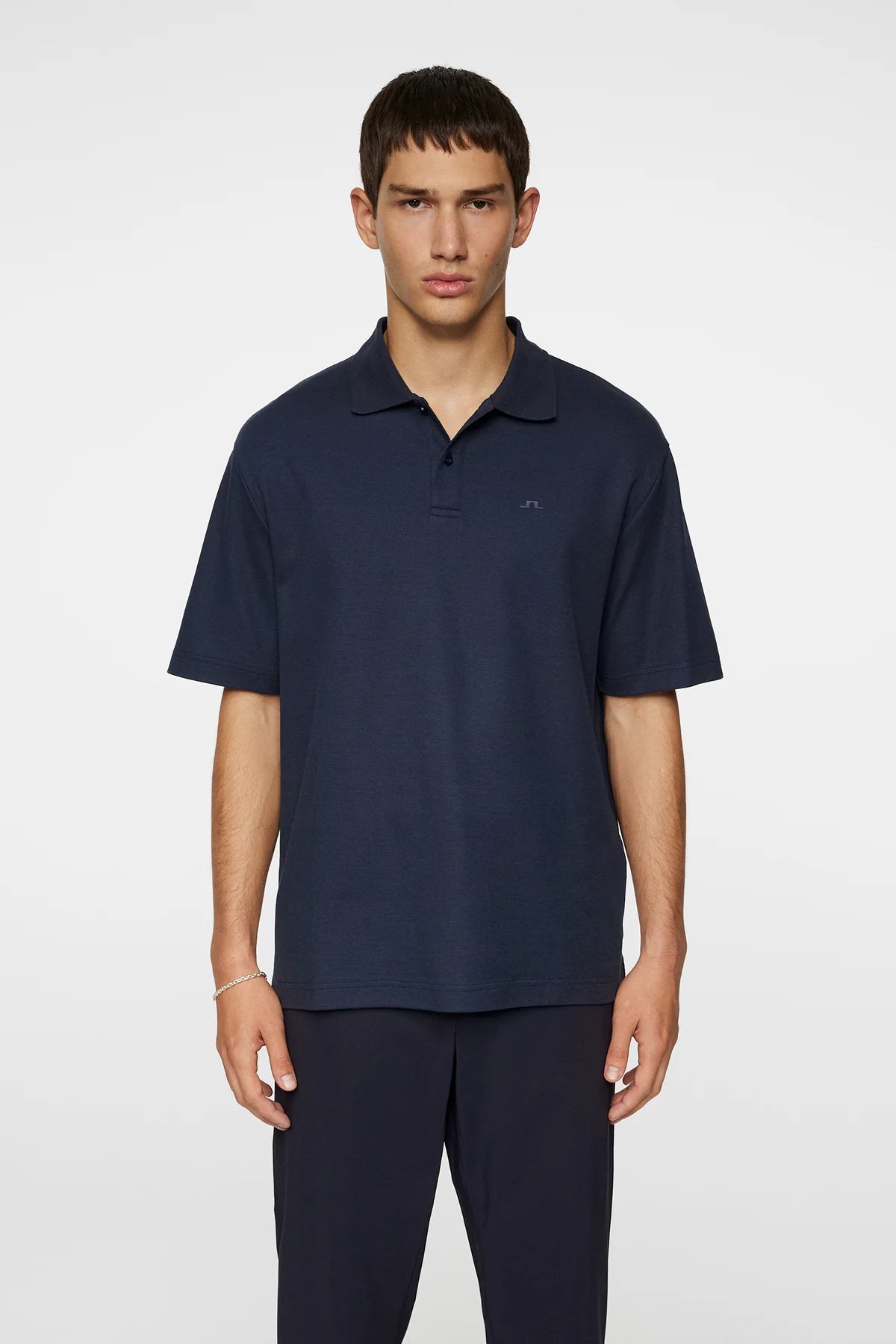 J.Lindeberg | Le polo “Trond” coton piqué - Bleu marin