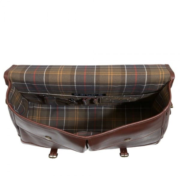 Barbour | Porte-documents en cuir – Chocolat