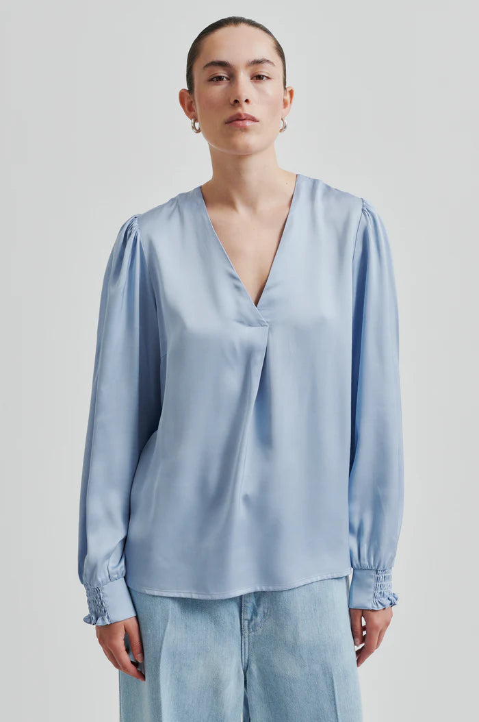 Second Female | Blouse "Barri"- Bleu