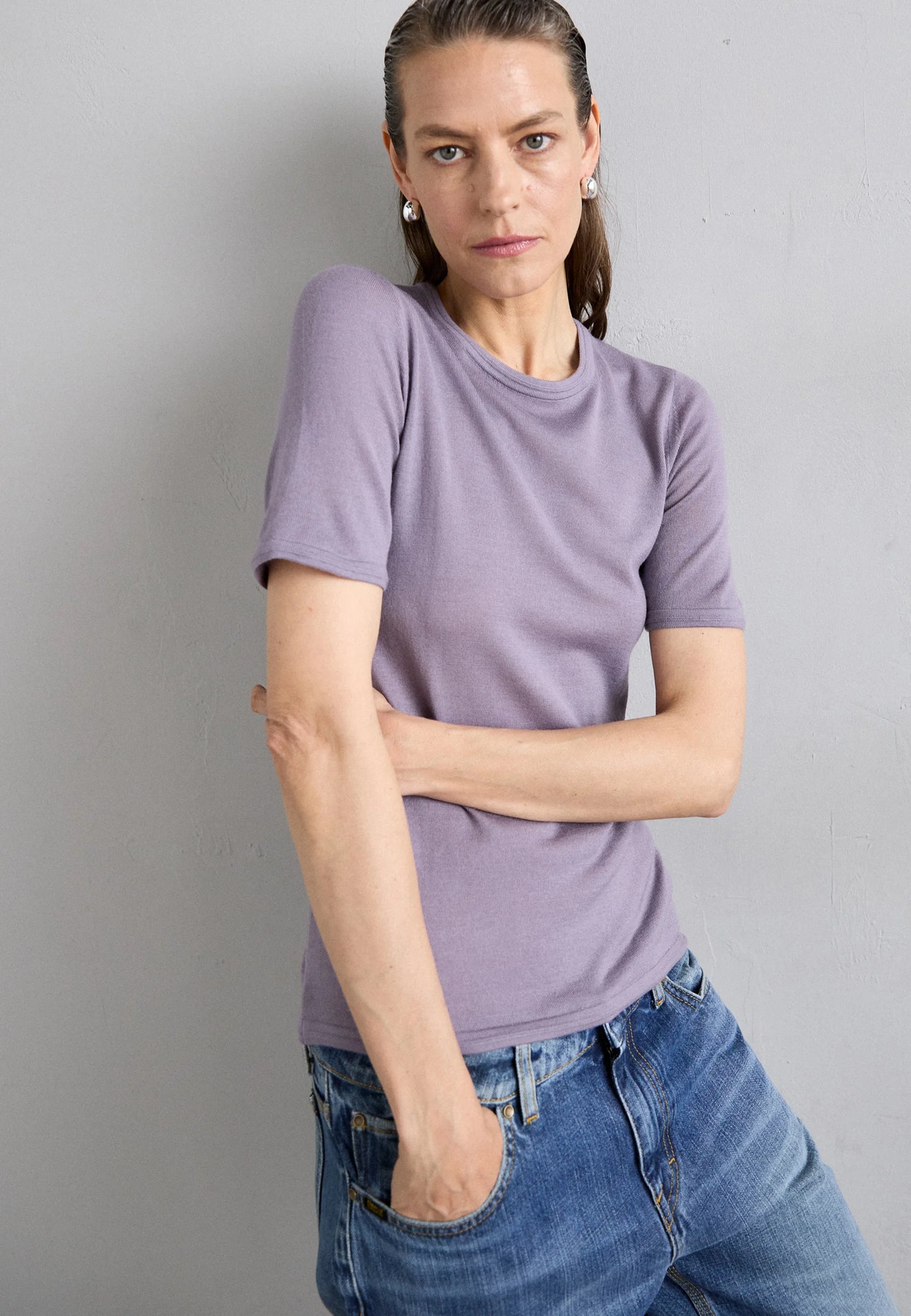 TIGER OF SWEDEN | T-shirt en laine "MAE" - Mauve