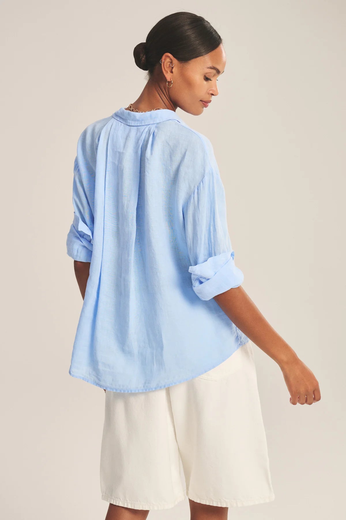 Velvet | La chemise en lin ''Brighton'' - Bleu