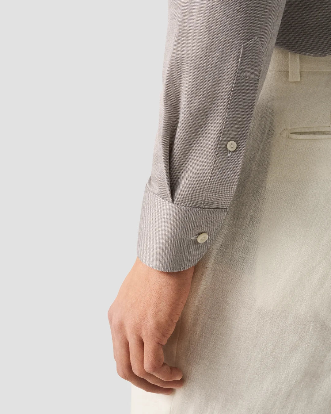 Eton | La chemise en jersey Filo di Scozia - Marron