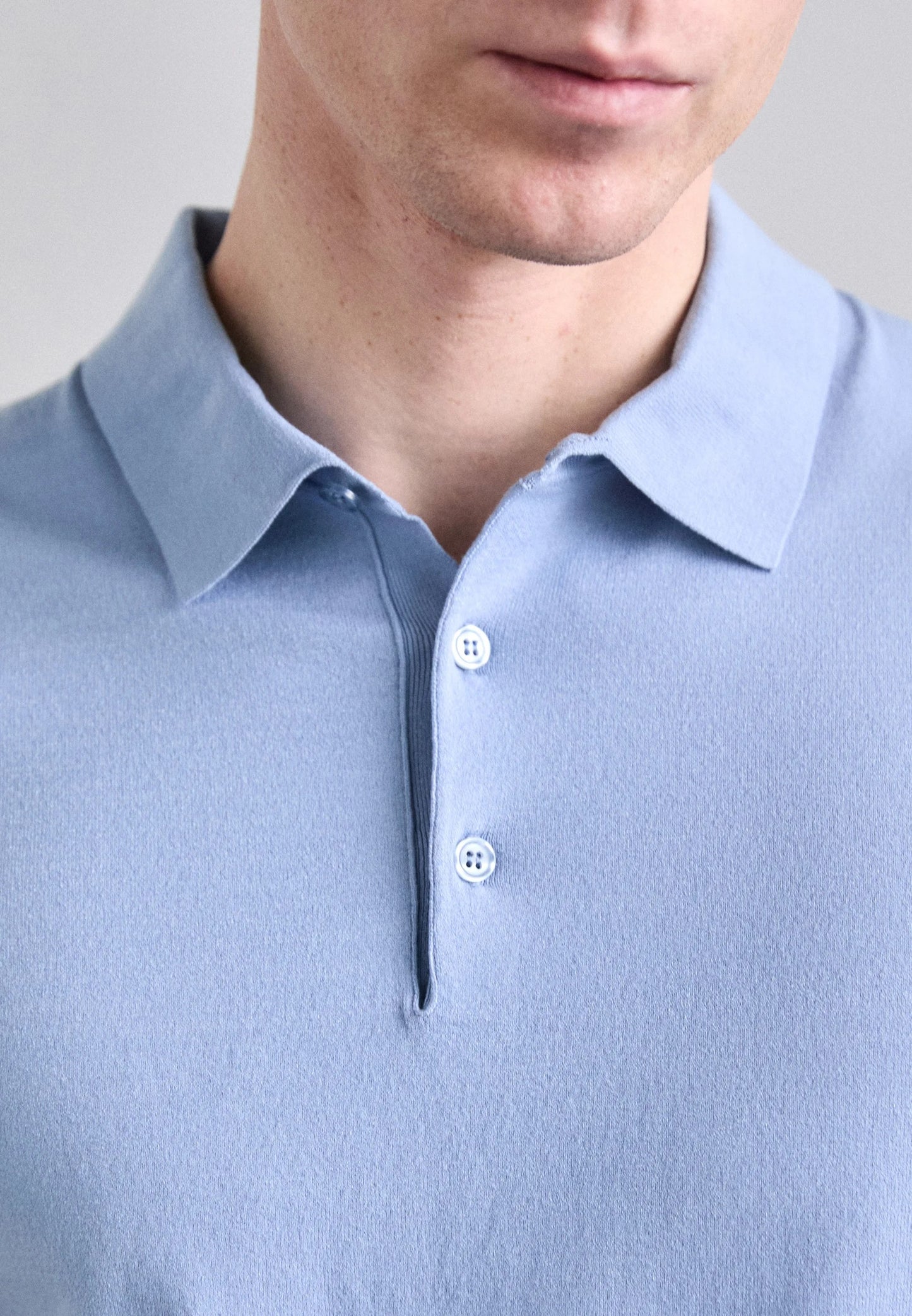 J.Lindeberg | Le polo en maille ''Ridge'' - Bleu clair