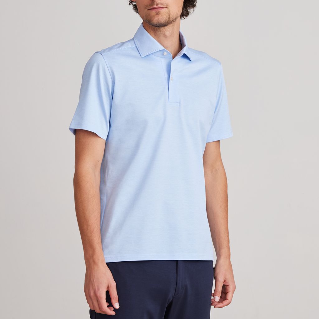 Emanuel Berg | Polo ''Pablo'' en jersey - Bleu clair
