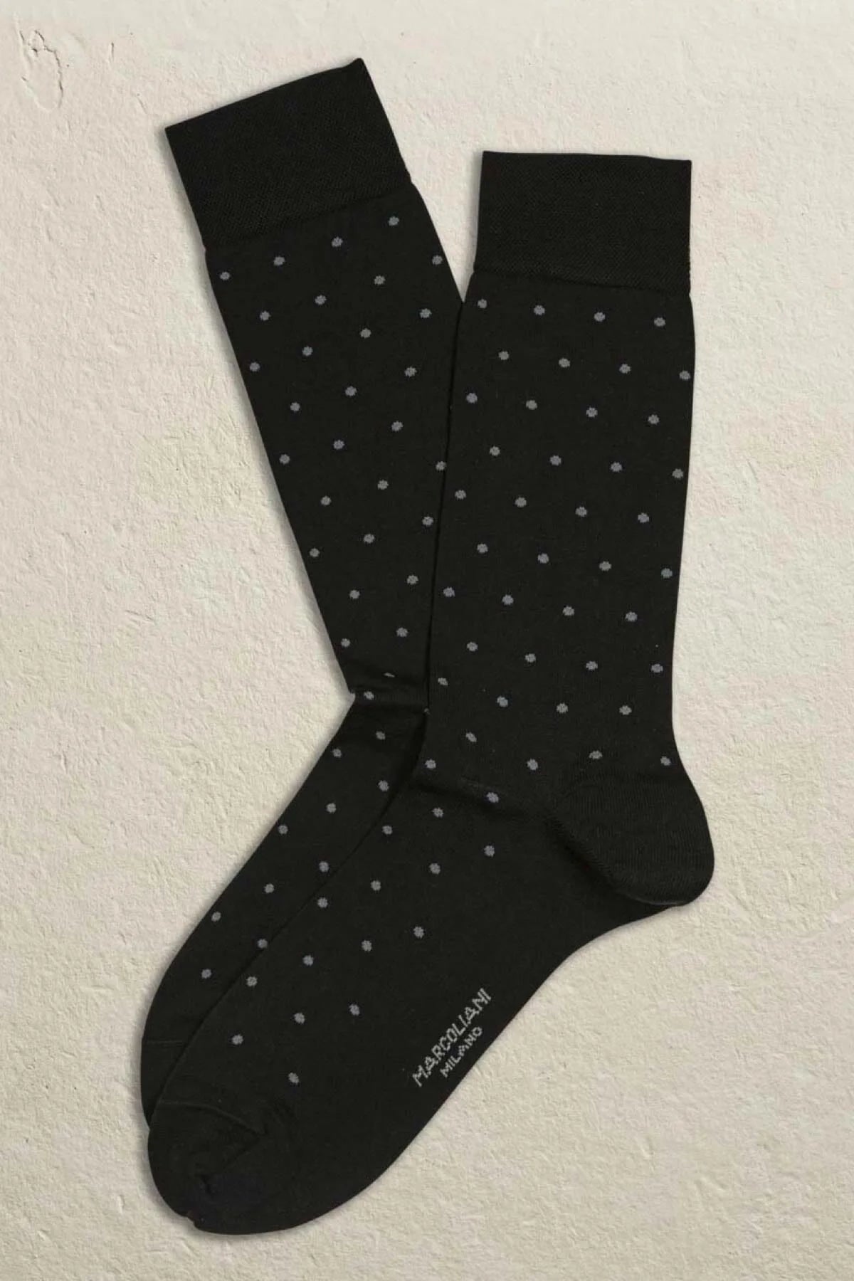 Marcoliani - Chaussettes à pois - Noir