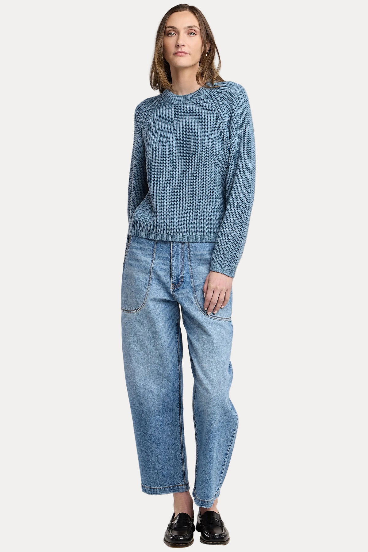 Velvet | Le pull ''Ember'' en coton Pima épais | Bleu