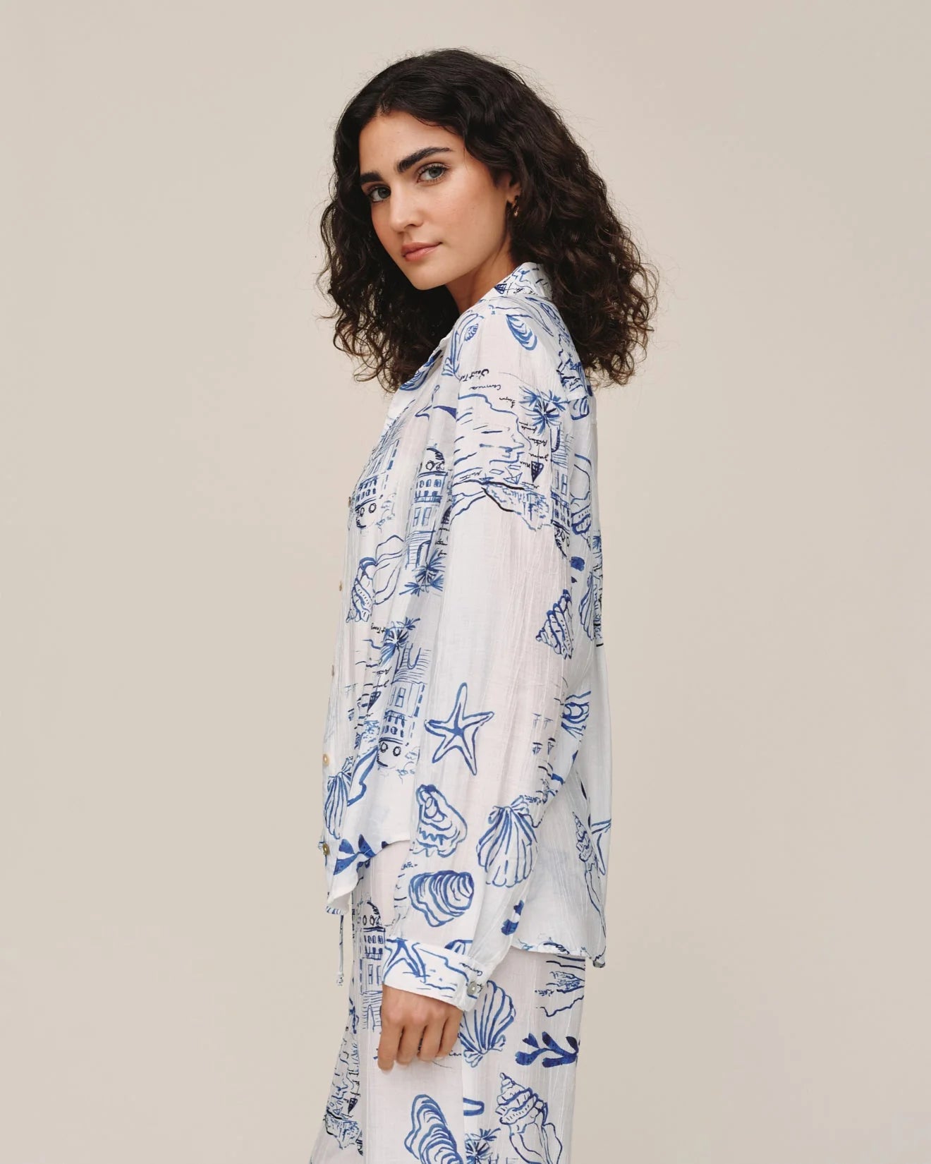 Bella Dahl | Chemise Classique| Blanc et Bleu