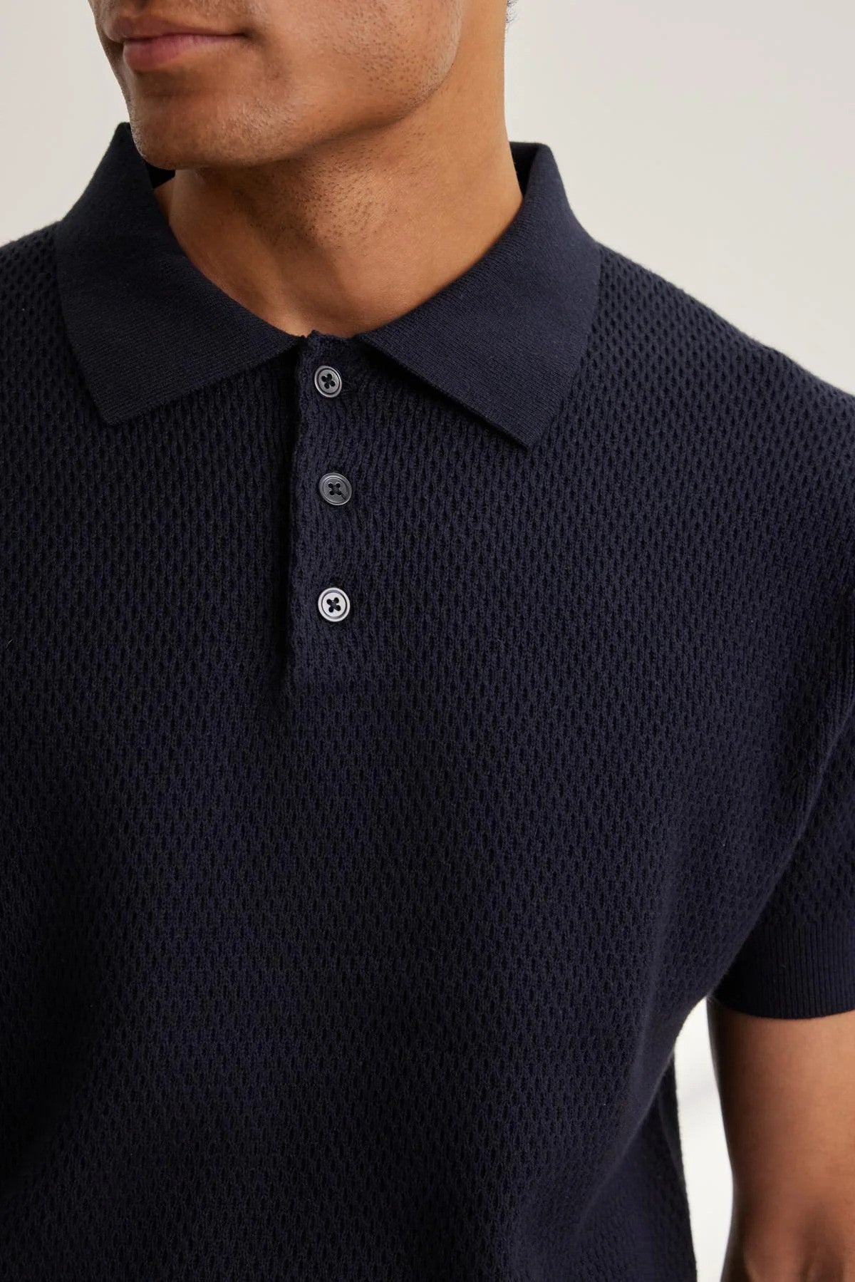 Velvet | Polo ''Lowell'' en maille de coton et cachemire - Marine