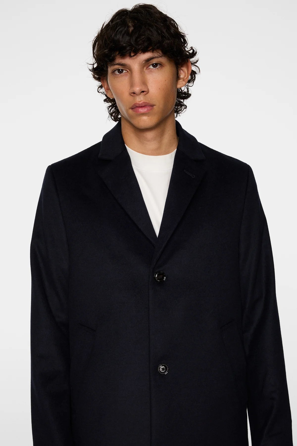 J.LINDEBERG | Manteau "August Melton" Cashemere  - Bleu Marine