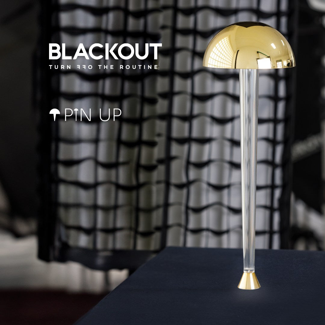 BLACKOUT | Lampe sans fil rechargeable "PIN-UP" - Or
