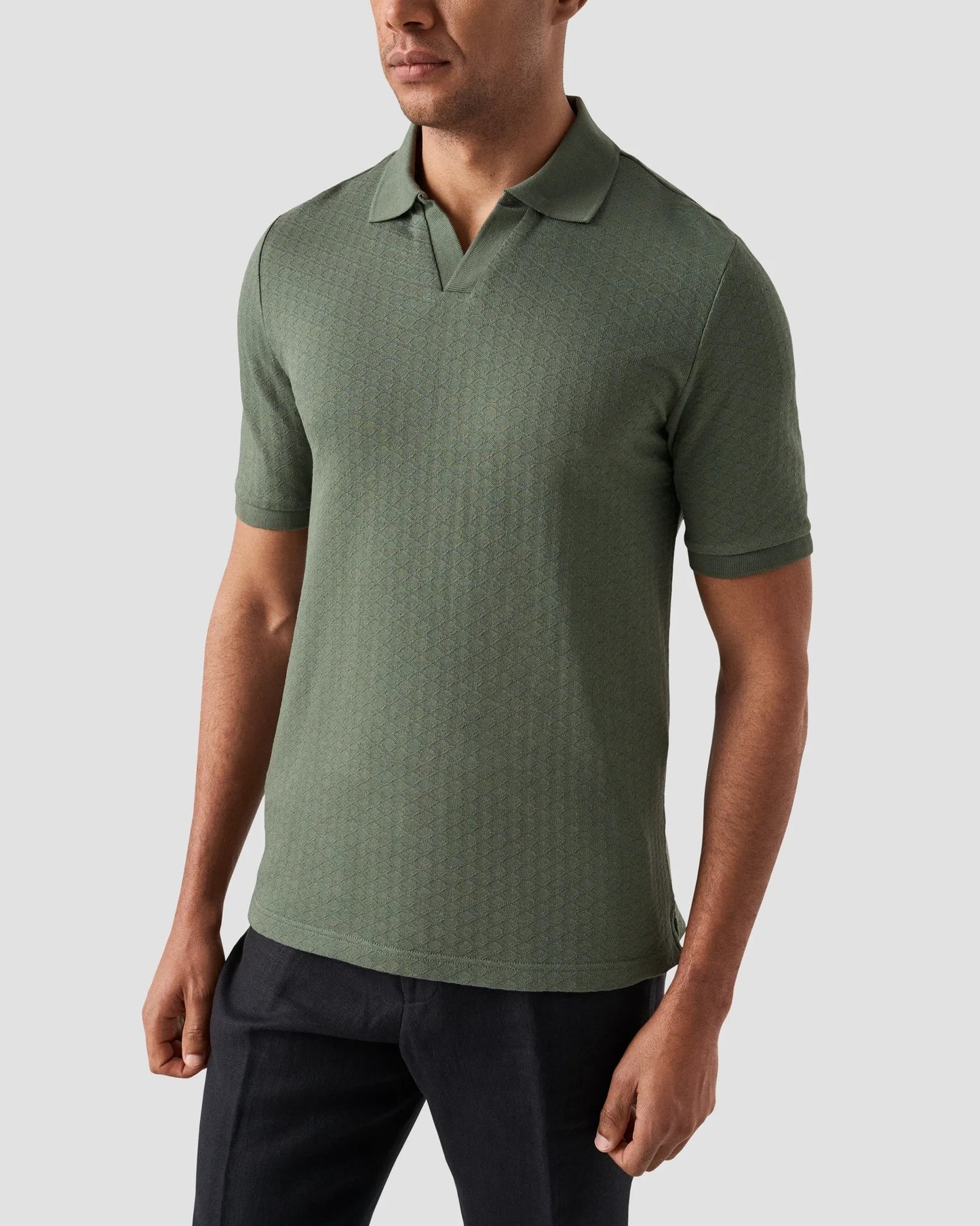 Eton | Polo en jacquard - Vert